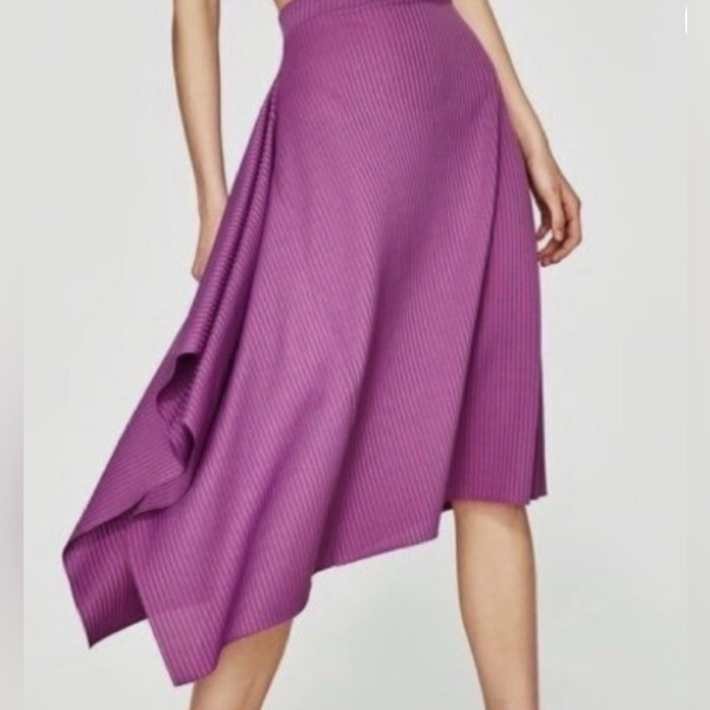 Zara Asymmetrical Purple Skirt